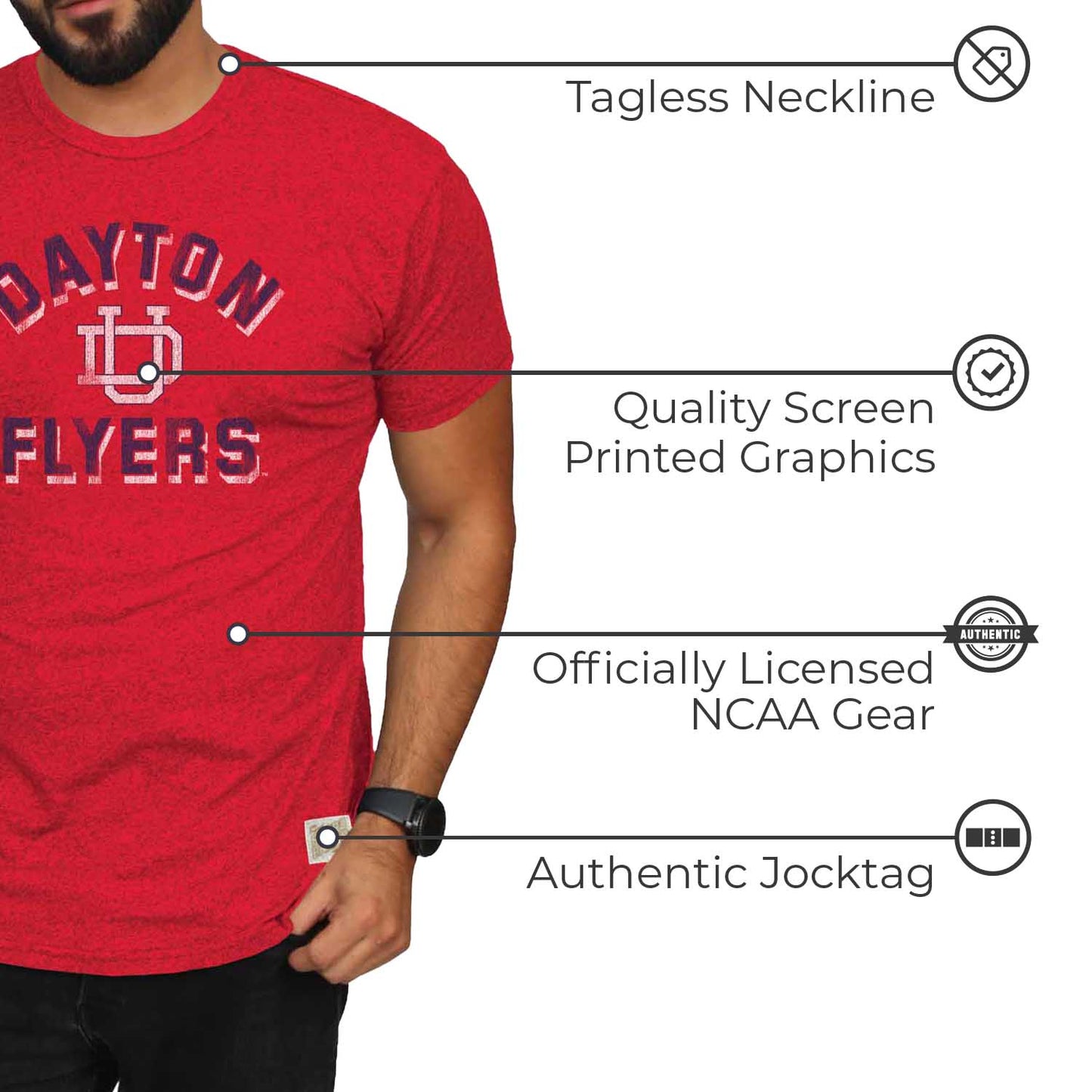 Dayton Flyers Dayton Flyers Adult College Team Color T-Shirt