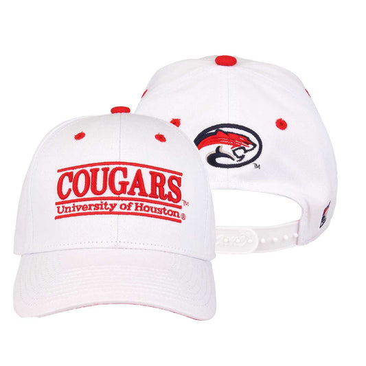 Houston Cougars  Adult Game Bar Adjustable Hat - White