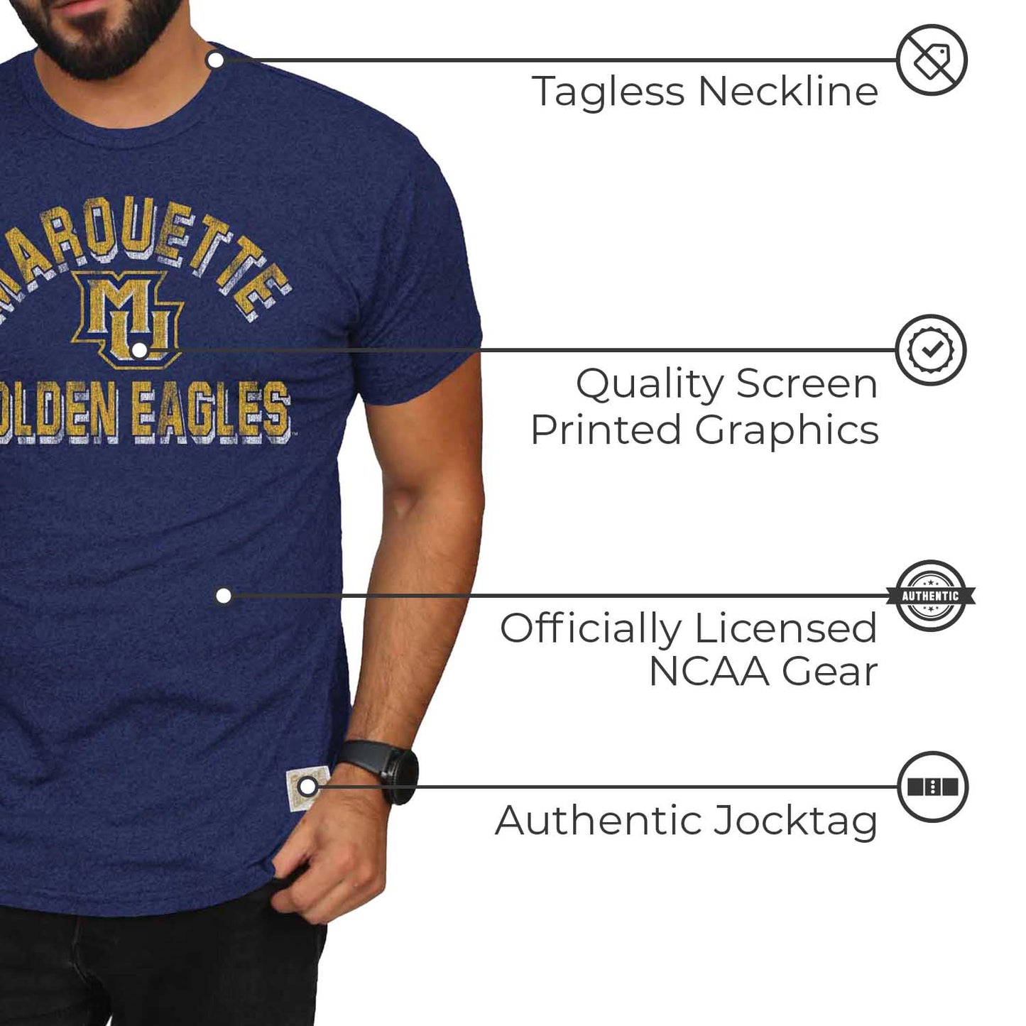 Marquette Golden Eagles Marquette Golden Eagles Adult College Team Color T-Shirt