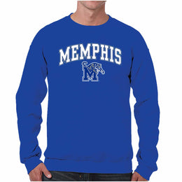 Memphis Tigers Memphis Tigers Adult Arch & Logo Soft Style Gameday Crewneck Sweatshirt