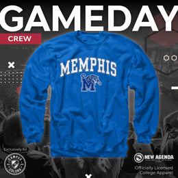 Memphis Tigers Memphis Tigers Adult Arch & Logo Soft Style Gameday Crewneck Sweatshirt
