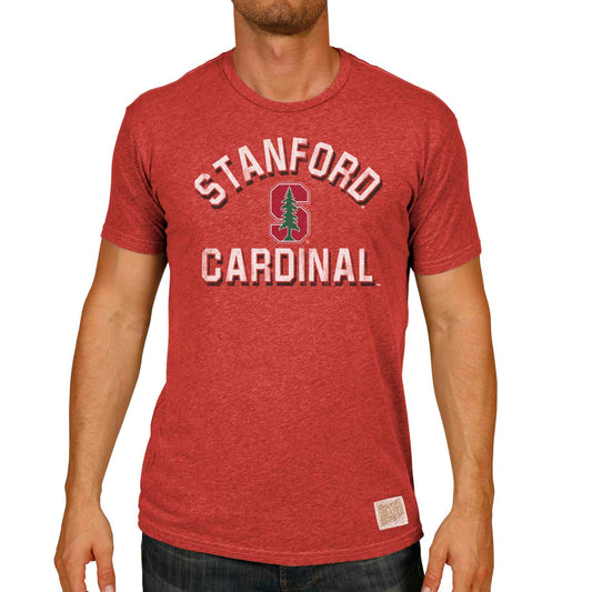 Stanford Cardinal  Adult Retro Logo Soft Dual-blend T-Shirt - Red