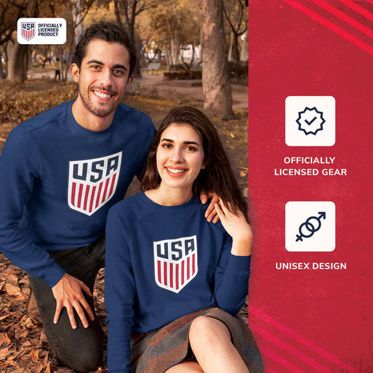 USA National Team USA National Team The Victory Officially Licensed Unisex Adult US Men's National Soccer Team Gameday Logo Crewneck Sweatshirt
