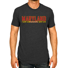 Maryland Terrapins Maryland Terrapins Adult Short Sleeve Charcoal T Shirt Officially Licensed University & College Apparel