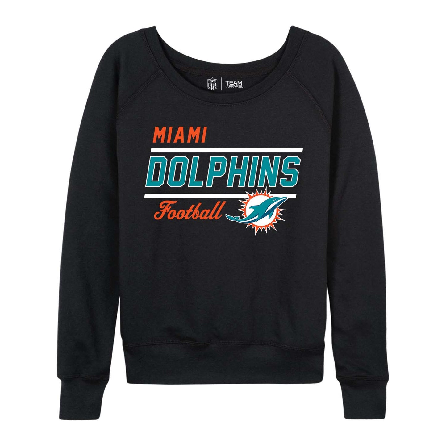 Miami Dolphins Miami Dolphins NFL Womens Crew Neck Light Weight