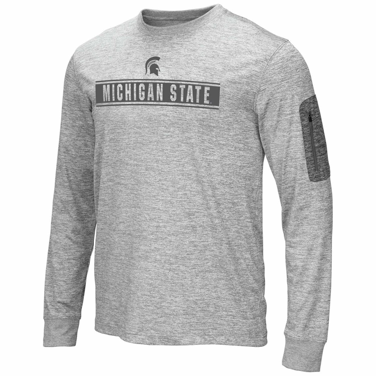 Michigan State Spartans Michigan State Spartans  Adult NCAA Banked Long Sleeve Shirt