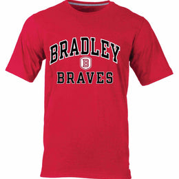 Bradley Braves Bradley Braves  Adult Arch and Logo Tagless T-Shirt