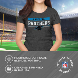 Carolina Panthers NFL Womens Charcoal Relaxed Fit Tshirt - Charcoal