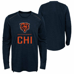 Chicago Bears Chicago Bears  Youth Static Long Sleeve Performance Top