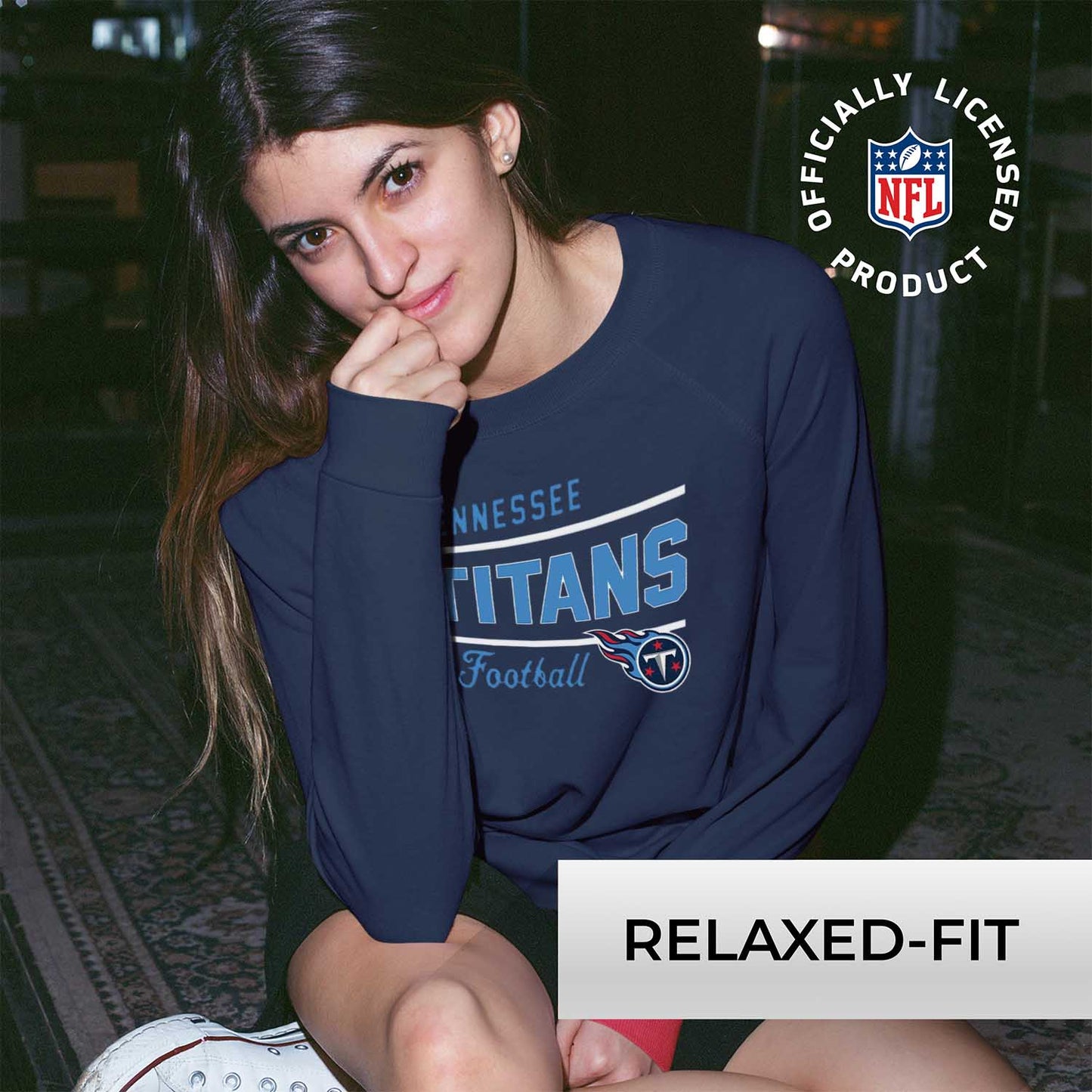 Tennessee Titans Tennessee Titans NFL Womens Crew Neck Light Weight