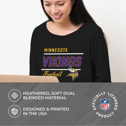 Minnesota Vikings Minnesota Vikings NFL Womens Crew Neck Light Weight