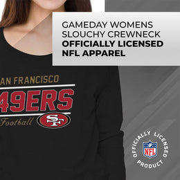 San Francisco 49ers NFL Womens Crew Neck Light Weight - Black