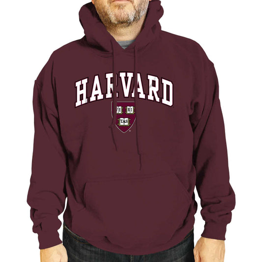 Harvard Crimson Harvard Crimson Campus Colors Adult Arch & Logo Soft Style Gameday Hooded Sweatshirt
