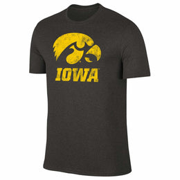 Iowa Hawkeyes Iowa Hawkeyes Adult MVP Heathered Logo TShirt
