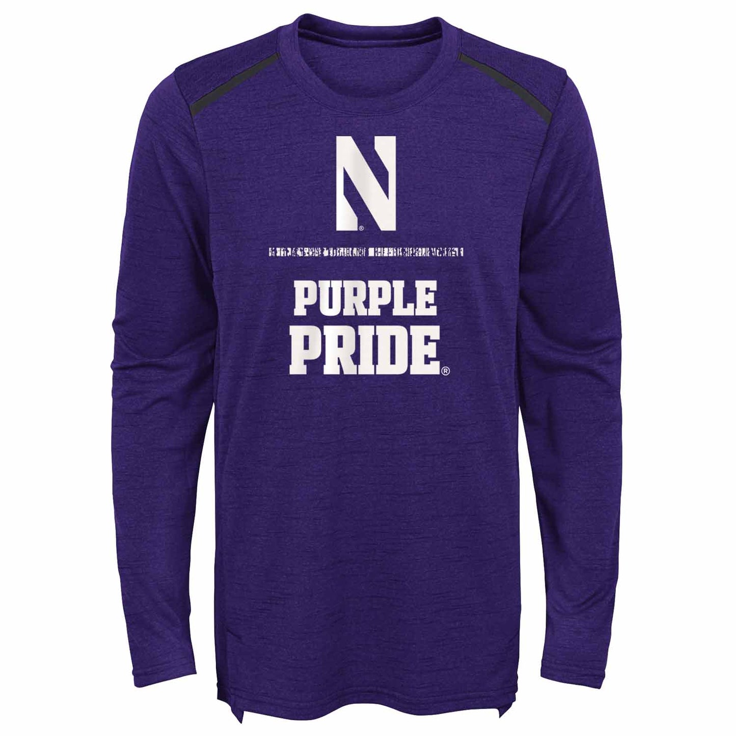 Northwestern Wildcats Youth Static Long Sleeve Performance Top  - Purple