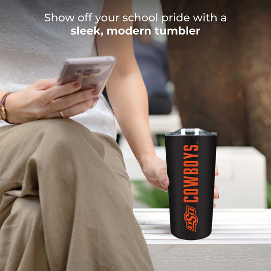 Oklahoma State Cowboys NCAA Stainless Steel Tumbler perfect for Gameday - Black