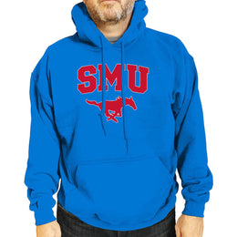 SMU Mustangs SMU Mustangs Campus Colors Adult Arch & Logo Soft Style Gameday Hooded Sweatshirt