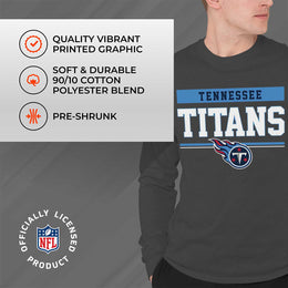 Tennessee Titans Tennessee Titans NFL Adult Charcoal Long Sleeve T Shirt