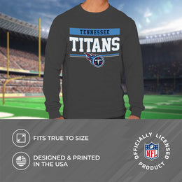 Tennessee Titans Tennessee Titans NFL Adult Charcoal Long Sleeve T Shirt